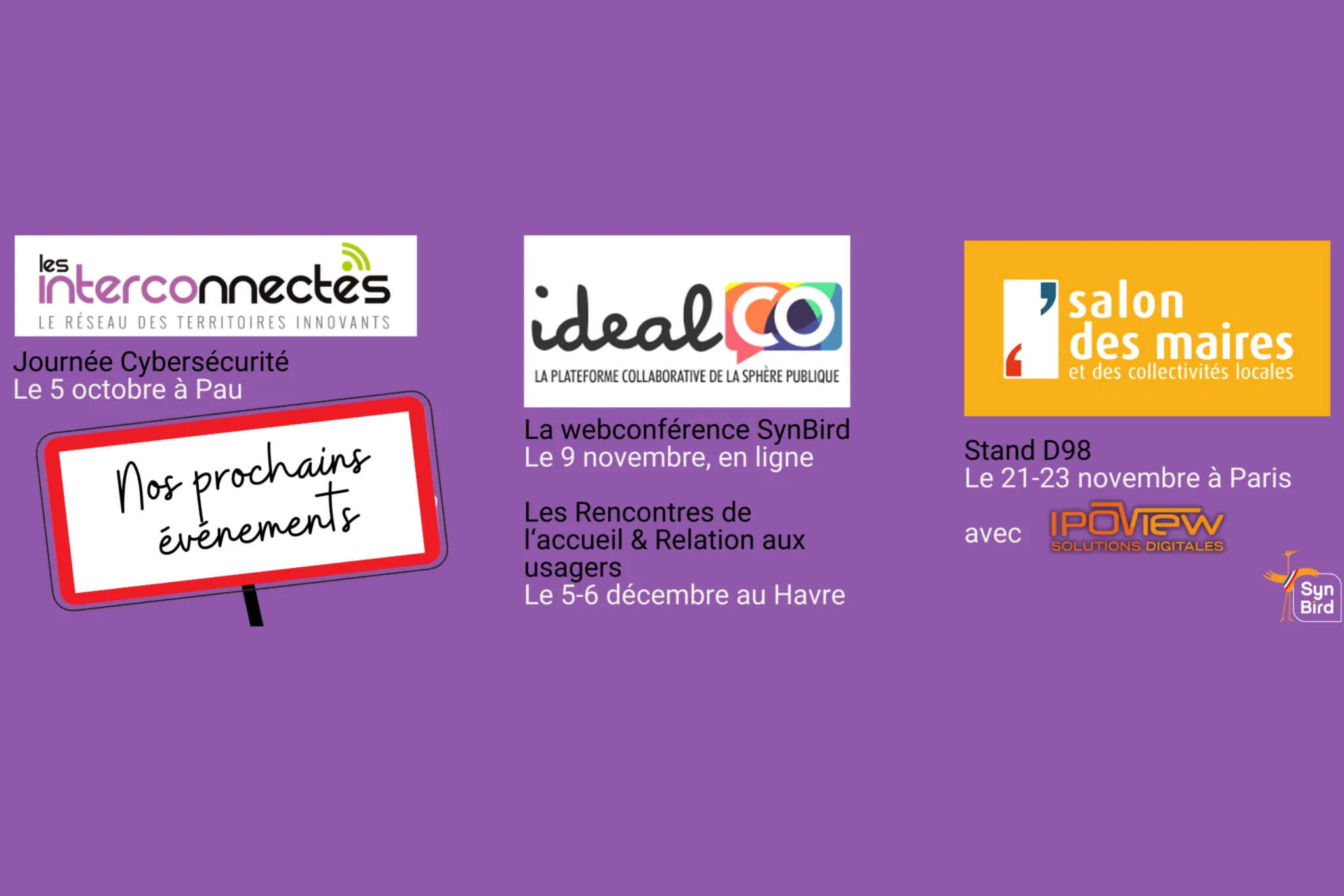 L’agenda de SynBird pour la fin 2023